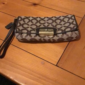 Brown Coach Wristlet